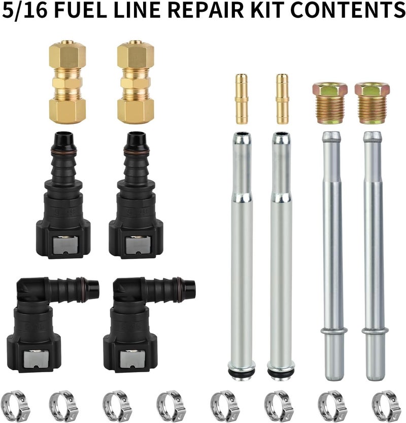 mupera 25 Feet 5/16" Fuel Line Repair Kit - Upgraded Automotive 5/16 Fuel Line Kit, Nylon/Steel Fuel Line Replacement Kit for Cars and Trucks - Image 5